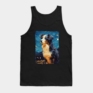 Australian Shepherd Starry Night Tank Top